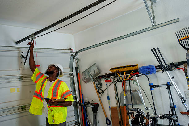 Professional Garage Door Panel Replacement technician working in North Springfield, VA